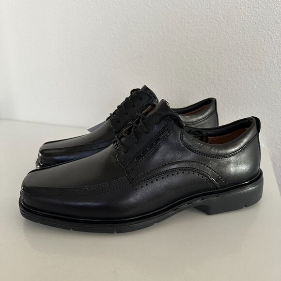 NWT Clarks Unstructured Kenneth Way Black Leather Oxford Dress Shoes Men\'s 8.5 main image 12